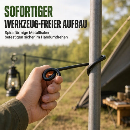 ⛺ S-förmiger Metallhaken für Lampen | Ideal für Outdoor & Camping