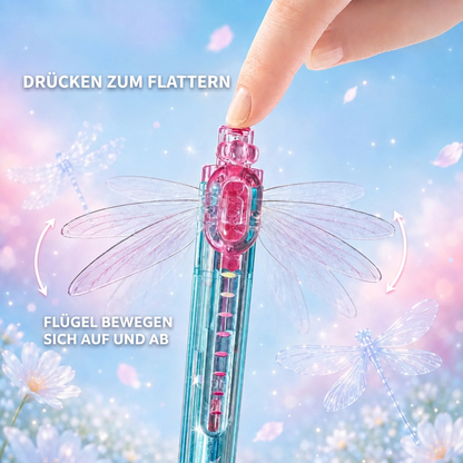 🦋 Einziehbarer Dragonfly-Gelstift ✍️ | Glatte Schrift & Einhandbedienung