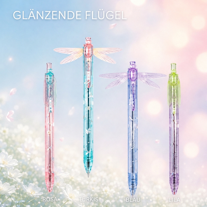 🦋 Einziehbarer Dragonfly-Gelstift ✍️ | Glatte Schrift & Einhandbedienung