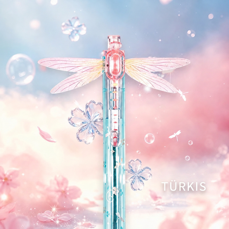 🦋 Einziehbarer Dragonfly-Gelstift ✍️ | Glatte Schrift & Einhandbedienung