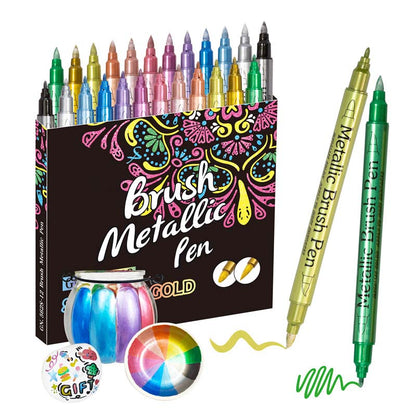 ✨ Metallic-Marker-Set | Strahlende leuchtende Farben für Kunst & Basteln ✨