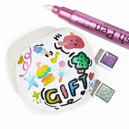 ✨ Metallic-Marker-Set | Strahlende leuchtende Farben für Kunst & Basteln ✨
