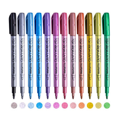 ✨ Metallic-Marker-Set | Strahlende leuchtende Farben für Kunst & Basteln ✨