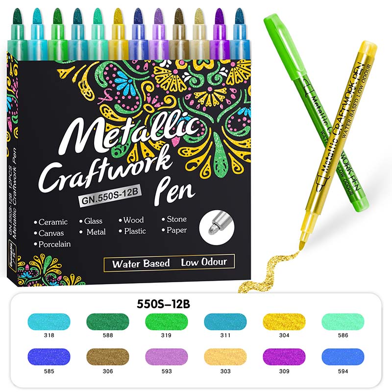 ✨ Metallic-Marker-Set | Strahlende leuchtende Farben für Kunst & Basteln ✨