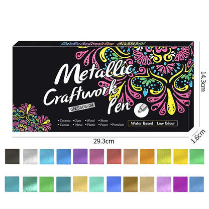 ✨ Metallic-Marker-Set | Strahlende leuchtende Farben für Kunst & Basteln ✨