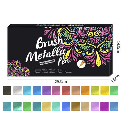 ✨ Metallic-Marker-Set | Strahlende leuchtende Farben für Kunst & Basteln ✨