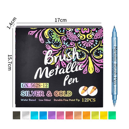 ✨ Metallic-Marker-Set | Strahlende leuchtende Farben für Kunst & Basteln ✨