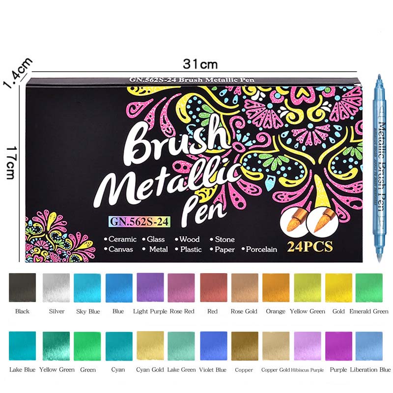 ✨ Metallic-Marker-Set | Strahlende leuchtende Farben für Kunst & Basteln ✨