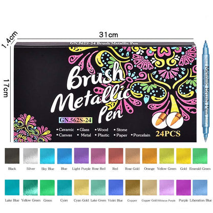 ✨ Metallic-Marker-Set | Strahlende leuchtende Farben für Kunst & Basteln ✨