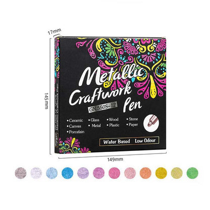 ✨ Metallic-Marker-Set | Strahlende leuchtende Farben für Kunst & Basteln ✨
