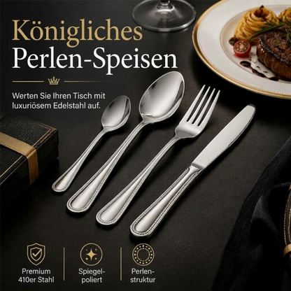 🔥 4-teiliges Edelstahl Besteckset 🍴 | Robustes Essbesteck für den täglichen Gebrauch