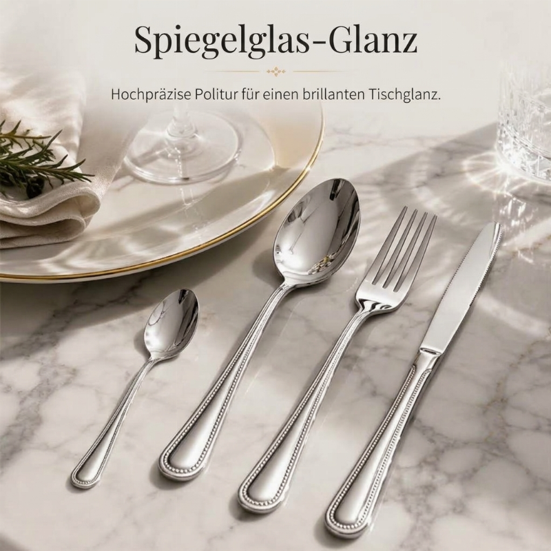 🔥 4-teiliges Edelstahl Besteckset 🍴 | Robustes Essbesteck für den täglichen Gebrauch