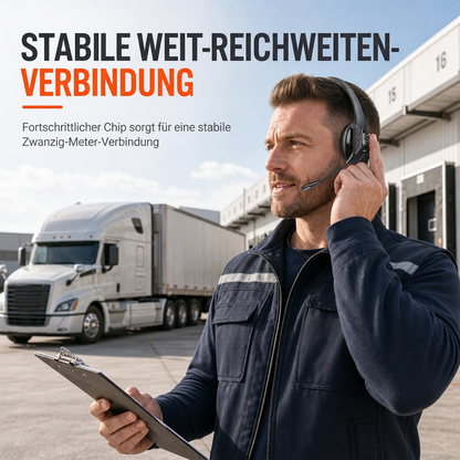 🔥 ENC Geräuschunterdrückung Bluetooth Headset 🎧 Drahtlos mit automatischer Kopplung | Ideal für Callcenter-Mitarbeiter, Kundenservice & Lkw-Fahrer