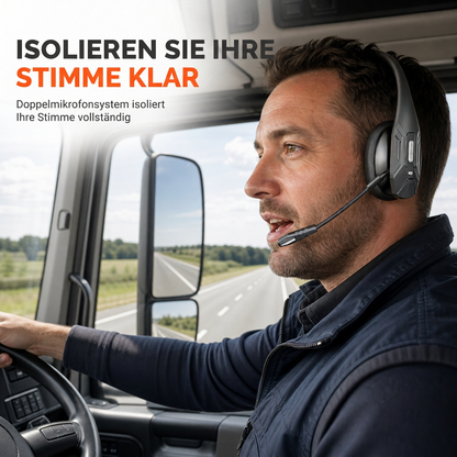 🔥 ENC Geräuschunterdrückung Bluetooth Headset 🎧 Drahtlos mit automatischer Kopplung | Ideal für Callcenter-Mitarbeiter, Kundenservice & Lkw-Fahrer