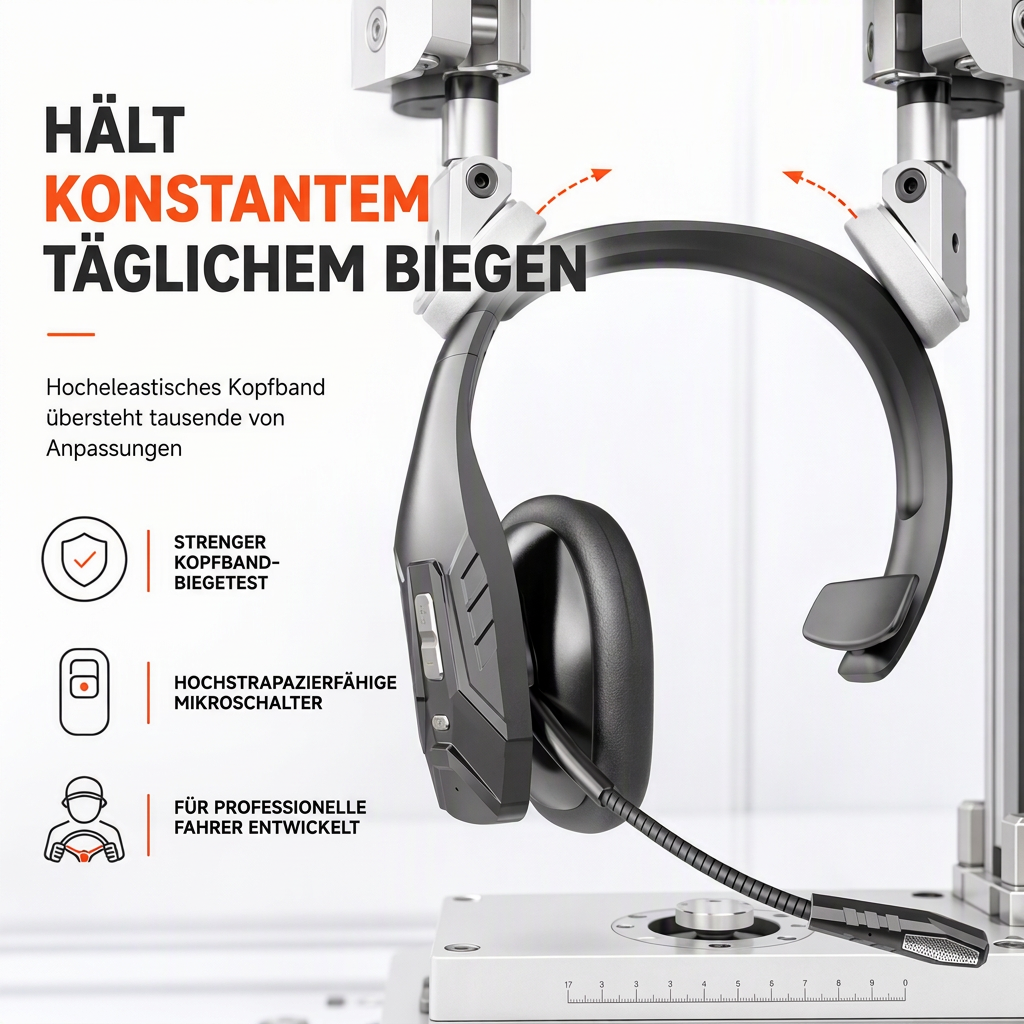 🔥 ENC Geräuschunterdrückung Bluetooth Headset 🎧 Drahtlos mit automatischer Kopplung | Ideal für Callcenter-Mitarbeiter, Kundenservice & Lkw-Fahrer