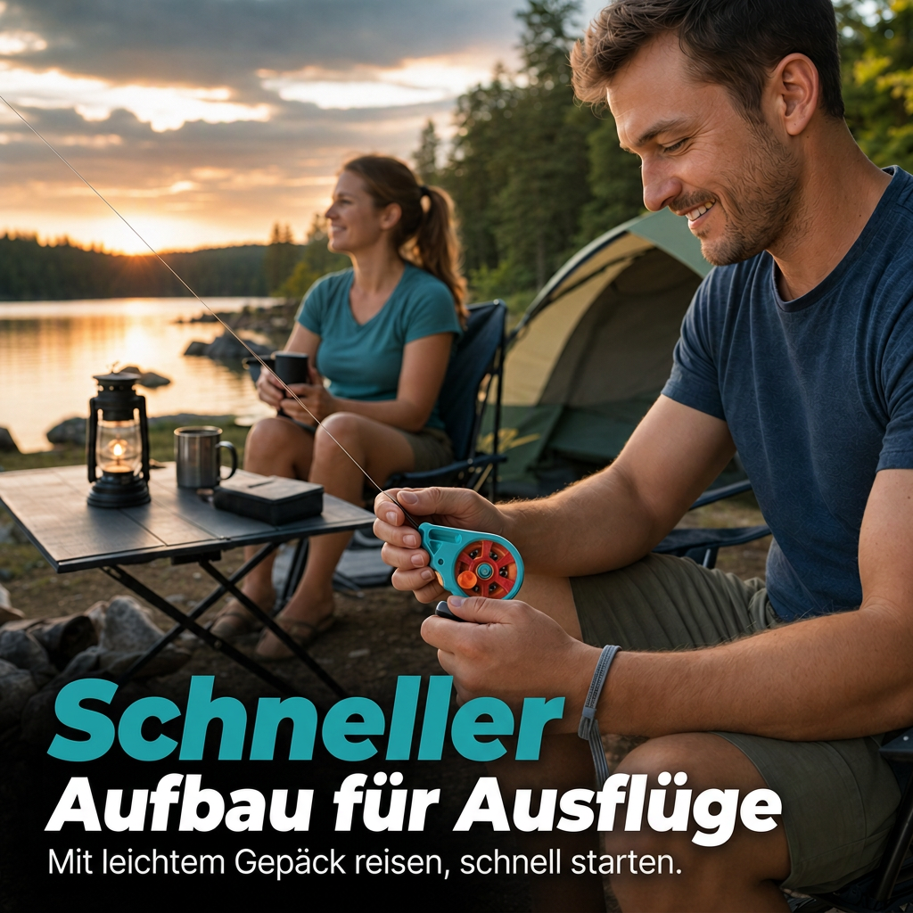 🔥 Kompaktes Taschen-Angelgerät 🎣 Stangenloses, tragbares Angelrollengerät für Angeltouren