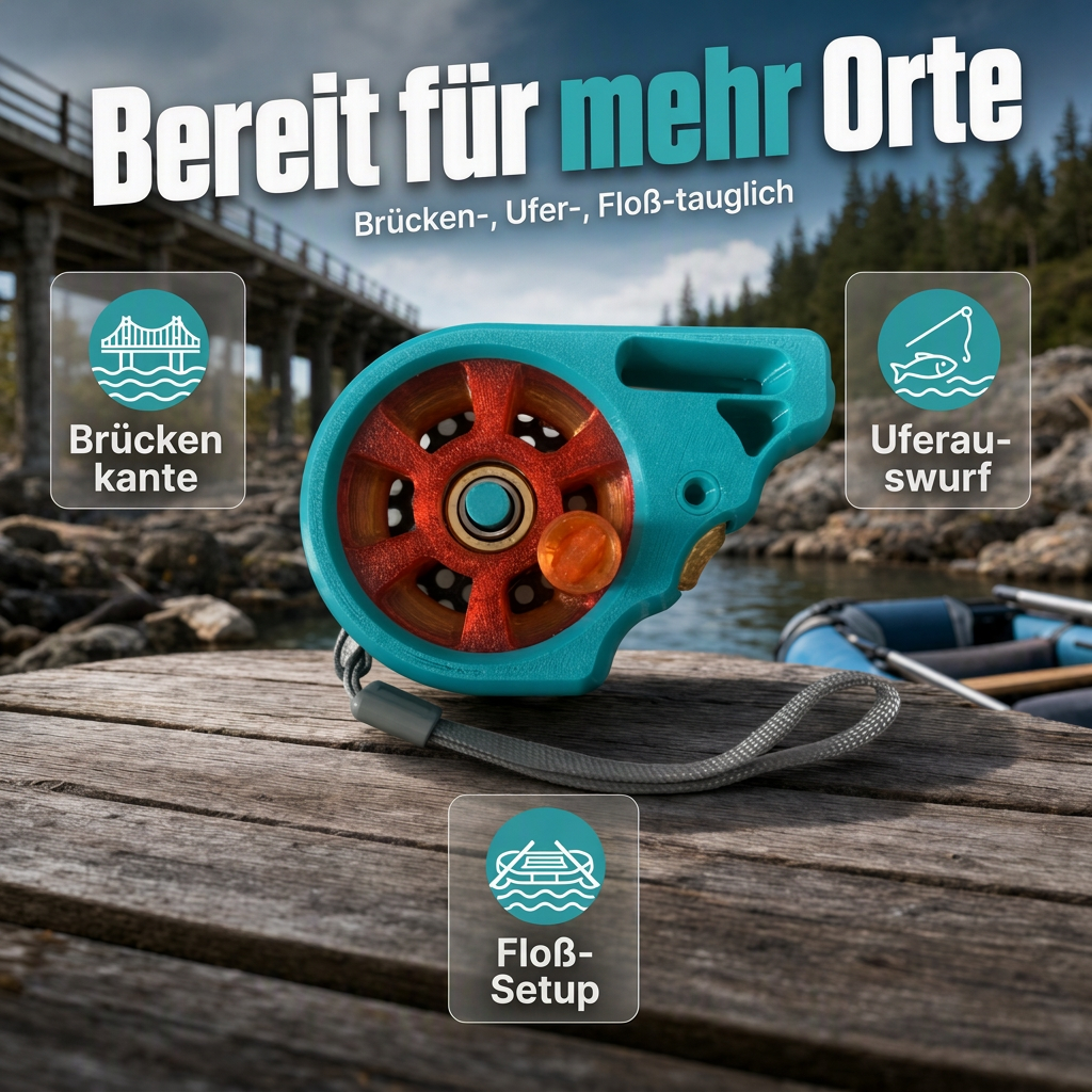 🔥 Kompaktes Taschen-Angelgerät 🎣 Stangenloses, tragbares Angelrollengerät für Angeltouren