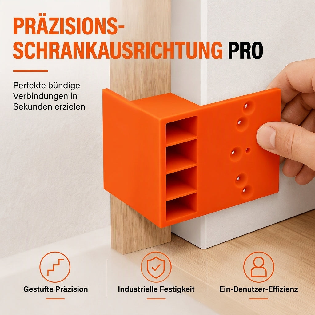 📢📢Kaufe 1, erhalte 1 gratis！！⏰Montagepositionierer für Seitenfüllplatten von Kleiderschränken und stufenförmige Positionierplatte für präzise Lochausrichtung