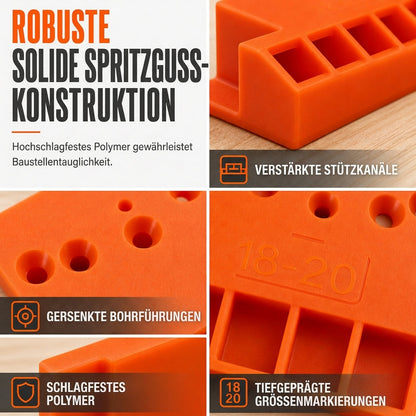 📢📢Kaufe 1, erhalte 1 gratis！！⏰Montagepositionierer für Seitenfüllplatten von Kleiderschränken und stufenförmige Positionierplatte für präzise Lochausrichtung