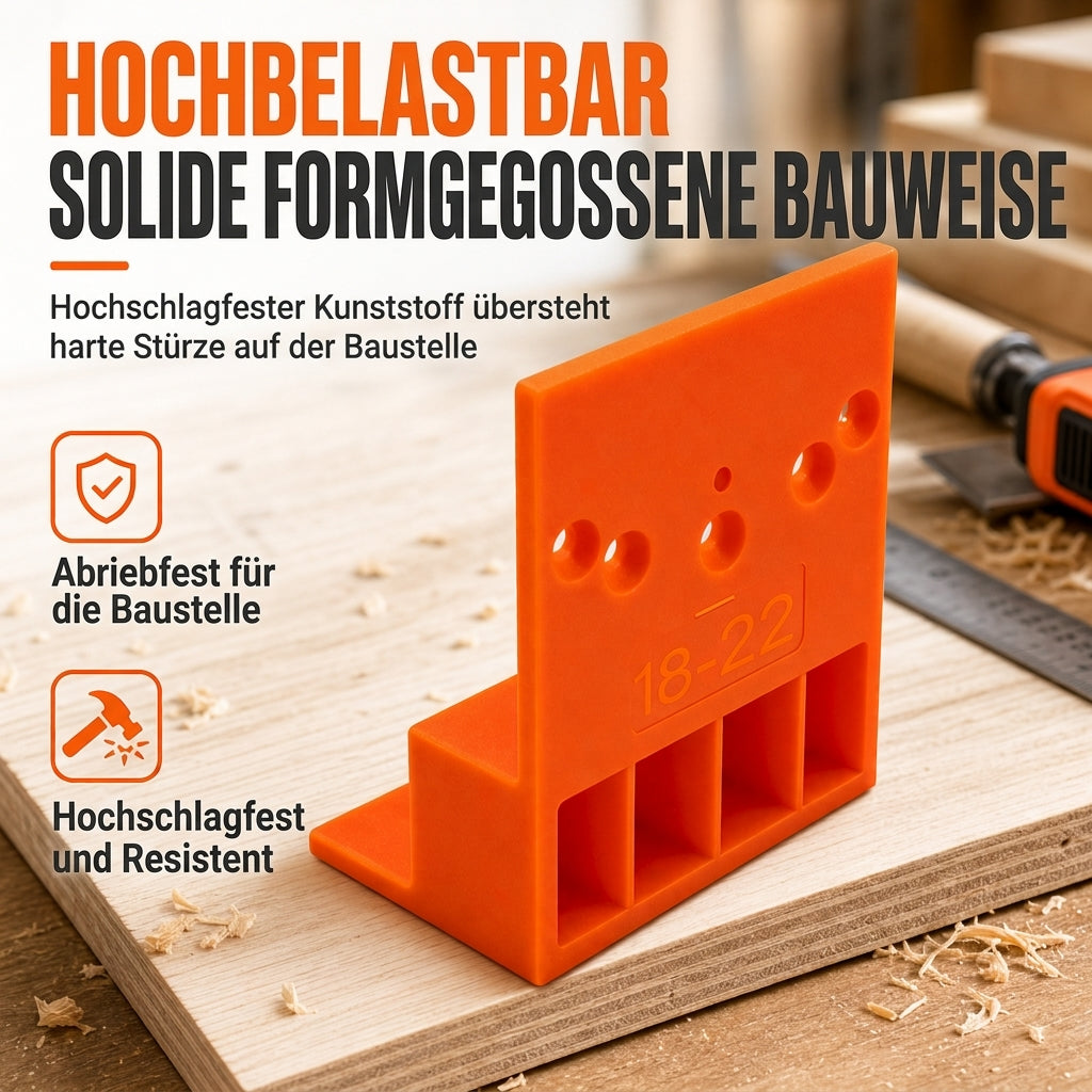 📢📢Kaufe 1, erhalte 1 gratis！！⏰Montagepositionierer für Seitenfüllplatten von Kleiderschränken und stufenförmige Positionierplatte für präzise Lochausrichtung