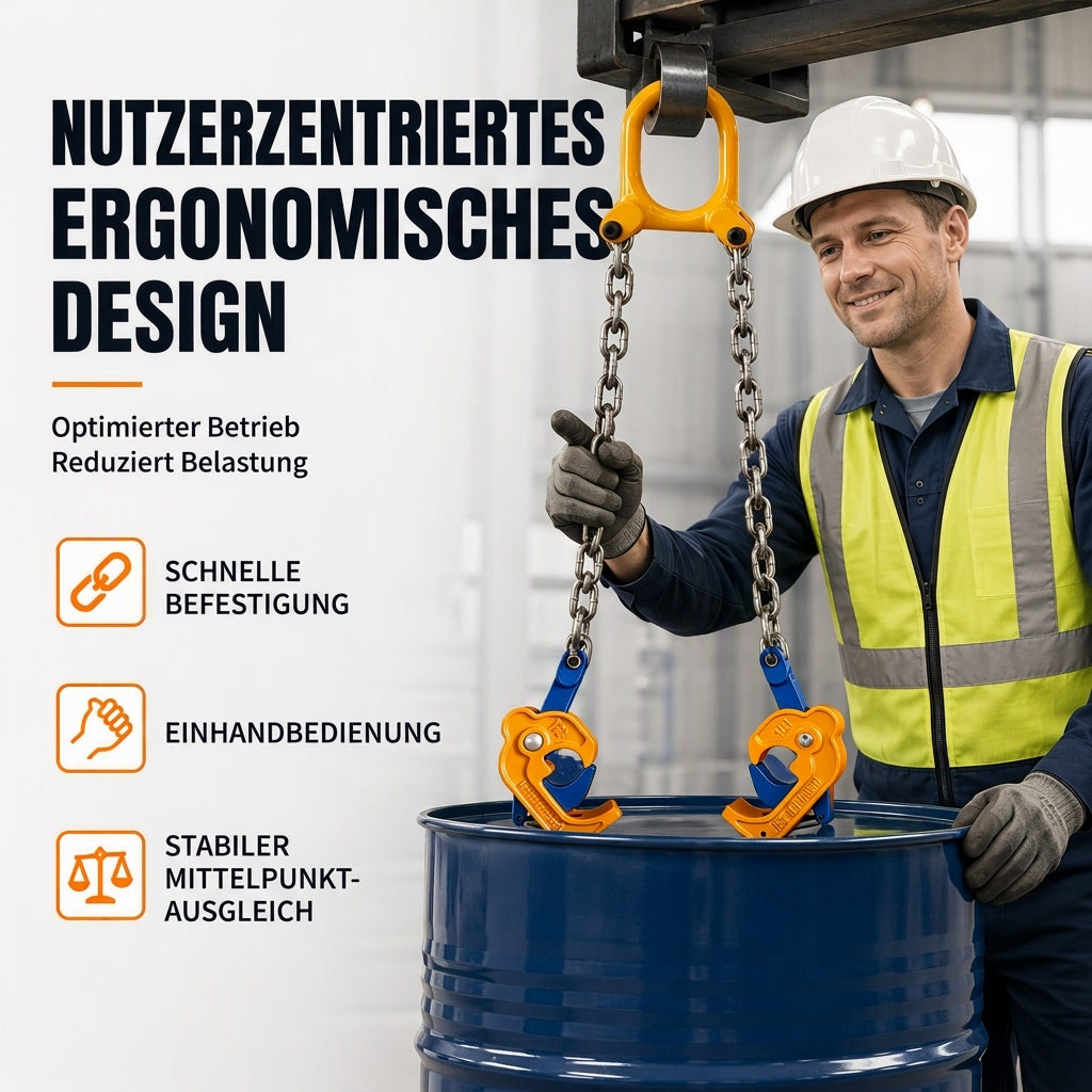 🛢️50 % RABATT✨Stabile Hebezange für Ölfässer – Hebevorrichtung für Gabelstapler und Kräne zum Heben von Stahl- und Metallfässern, robustes und sicheres Heben💥