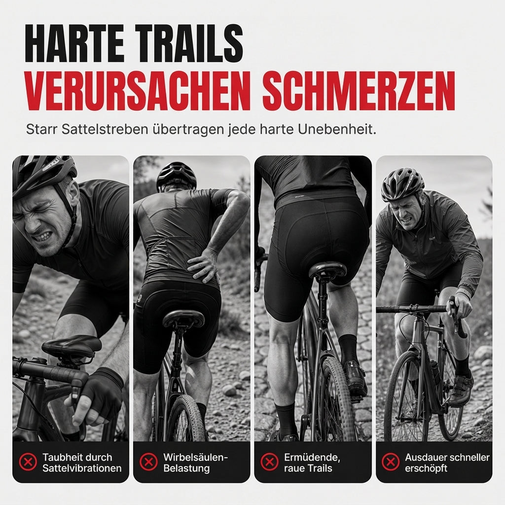 📢📢50% RABATT !!⏰Gefederte Sattelstütze für Fahrräder – Sanftes Fahrgefühl, Stoßdämpfung, robuste Bauweise 🛠️