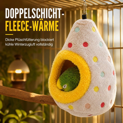 🥚 ZEITLICH BEGRENZT 50% RABATT! ⚡ Hängendes Vogelnest-Hängematte aus Baumwolle – Doppellagiges, warmes Höhlenbett aus Fleece für kleine Vögel ✨