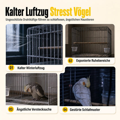 🥚 ZEITLICH BEGRENZT 50% RABATT! ⚡ Hängendes Vogelnest-Hängematte aus Baumwolle – Doppellagiges, warmes Höhlenbett aus Fleece für kleine Vögel ✨