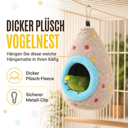 🥚 ZEITLICH BEGRENZT 50% RABATT! ⚡ Hängendes Vogelnest-Hängematte aus Baumwolle – Doppellagiges, warmes Höhlenbett aus Fleece für kleine Vögel ✨