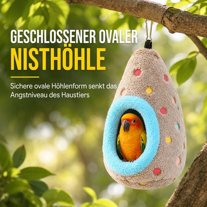 🥚 ZEITLICH BEGRENZT 50% RABATT! ⚡ Hängendes Vogelnest-Hängematte aus Baumwolle – Doppellagiges, warmes Höhlenbett aus Fleece für kleine Vögel ✨