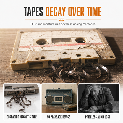📼 JETZT 50 % RABATT! 🔄 Transparenter Kassettenspieler – Kassetten-zu-MP3-Konverter, Typ-C & Hi-Fi-Stereo – Nostalgie trifft auf moderne Technik 🎵