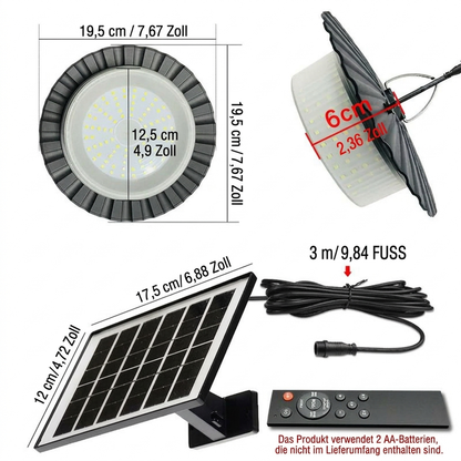 ☀️50% RABATT💡Verstellbares und wasserdichtes Solar-Hängeleuchten-Set