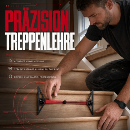 ⏰50% RABATT !📐 Multifunktionale Treppenmesslehre aus Aluminium – faltbarer Treppenwinkel für präzise Stufenmessung & Renovierung