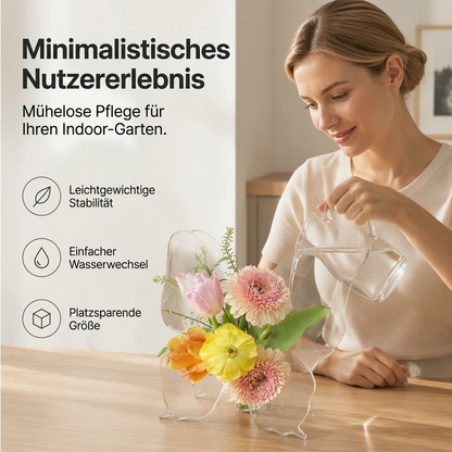 ✨🦋 Transparente Acrylvase mit Schmetterlingskunst-Motiv – Stilvolle Tischdeko