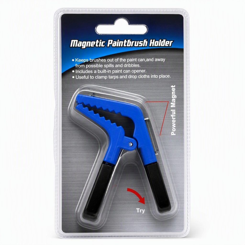 🧲 Magnetischer Malerpinsel-Clip mit beidseitiger Halterung & universeller Klemme – praktischer Farbpinselhalter aus Kunststoff 🖌️