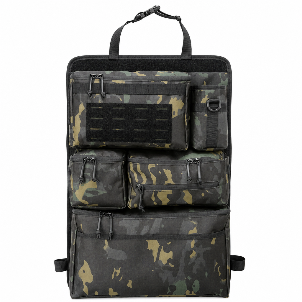 📢📢40% RABATT !!⏰Robuster taktischer Rücksitz-Organizer für Autos aus Nylon, Mehrfachtaschen-Aufbewahrungstasche mit Reißverschluss für SUVs