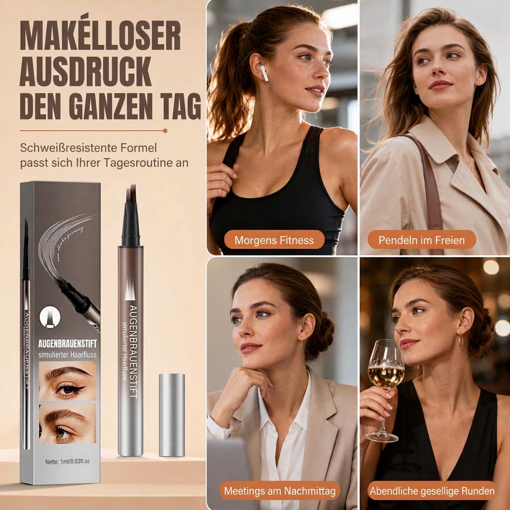 💫 Flüssiger Augenbrauenstift 🖌️ Feine Pinselspitze für präzises Augenbrauen-Makeup