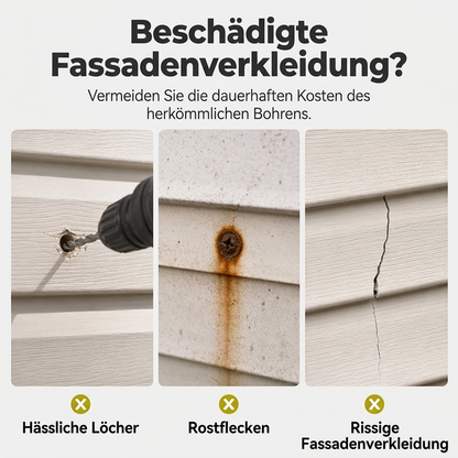 🧱 50 % RABATT! 🏠 Robuste Hakenhalterungen aus Edelstahl 304 für Vinylverkleidungen – bohrfreie Montage für Dekorationen im Außenbereich 🔩