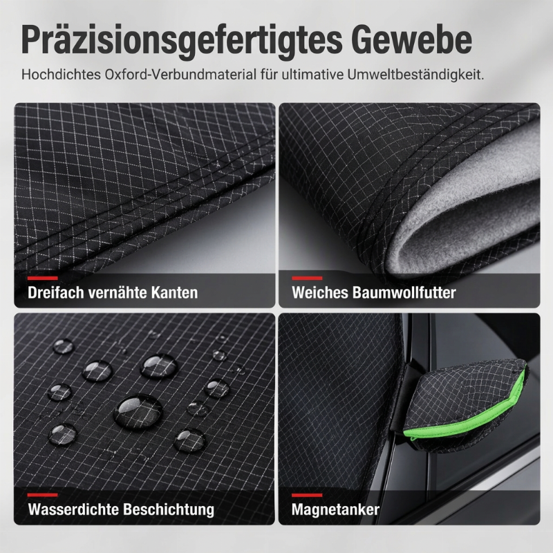 📢📢50% RABATT !!⏰Magnetische Auto-Frontscheibenabdeckung, verdickt, wasserdicht – Sonnenschutz und Schneeschutz mit reflektierenden Streifen