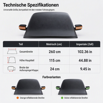 📢📢50% RABATT !!⏰Magnetische Auto-Frontscheibenabdeckung, verdickt, wasserdicht – Sonnenschutz und Schneeschutz mit reflektierenden Streifen