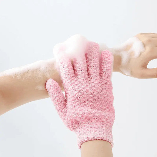 🧤✨Peeling-Badehandschuhe mit 5-Finger-Design | Körperpeeling Handschuh für Dusche & Bad, sanfte Hautreinigung