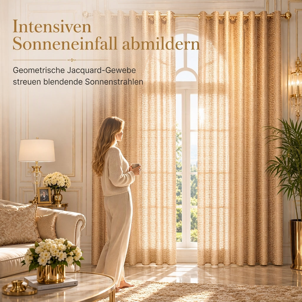 ☀️ 50 % Rabatt ! Transparenter Jacquard-Vorhang – Eleganz für jedes Fenster! 🛋️ Weiches Tageslicht, UV-Schutz, pflegeleicht ⏰ Limitiertes Angebot ⏳