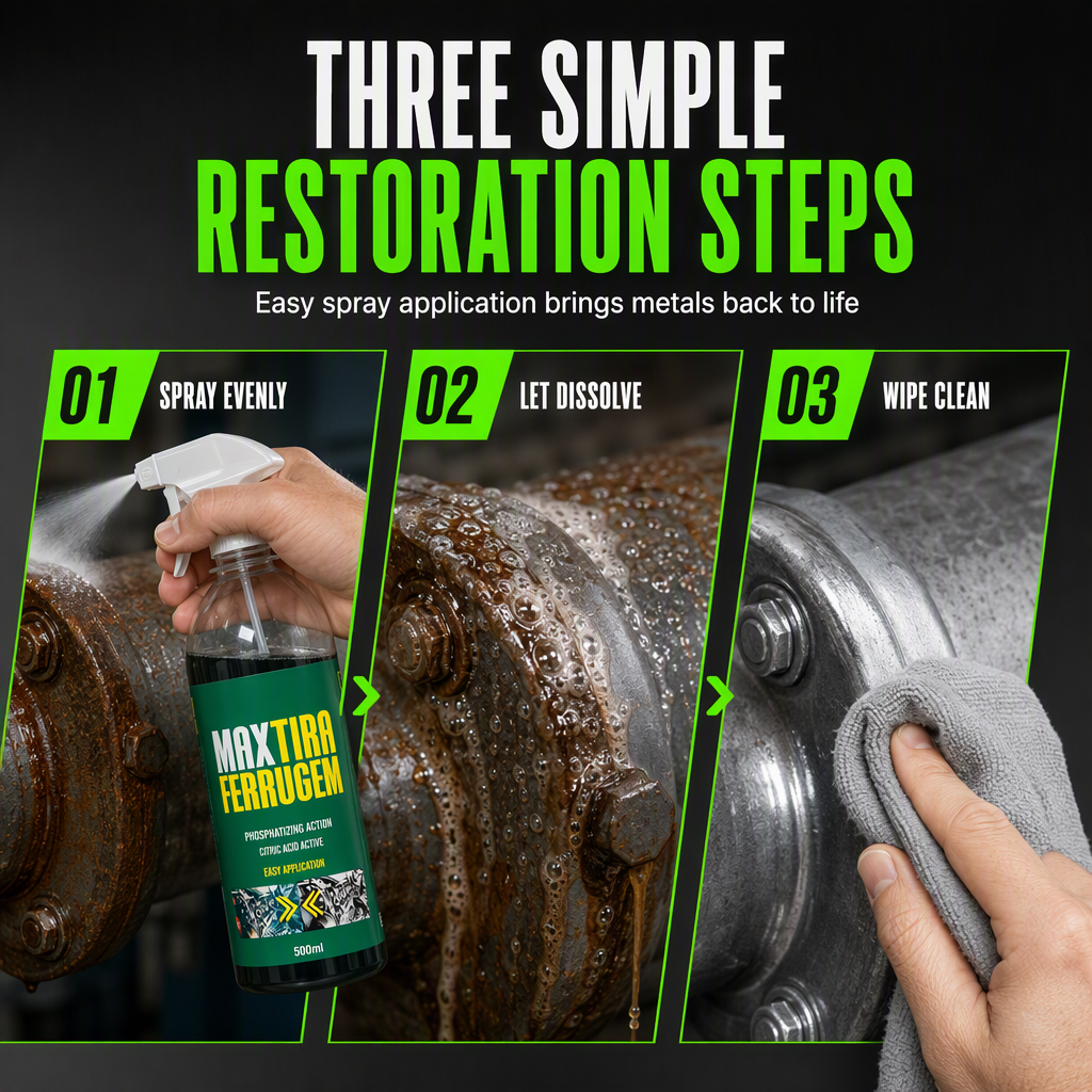 💧 50 % Rabatt ! 3-in-1 Rostentferner & Rostschutz Spray – Rost gelöst, Metall wie neu! 🛡️ Löst hartnäckigen Rost, stoppt Korrosion, bildet Schutzfilm