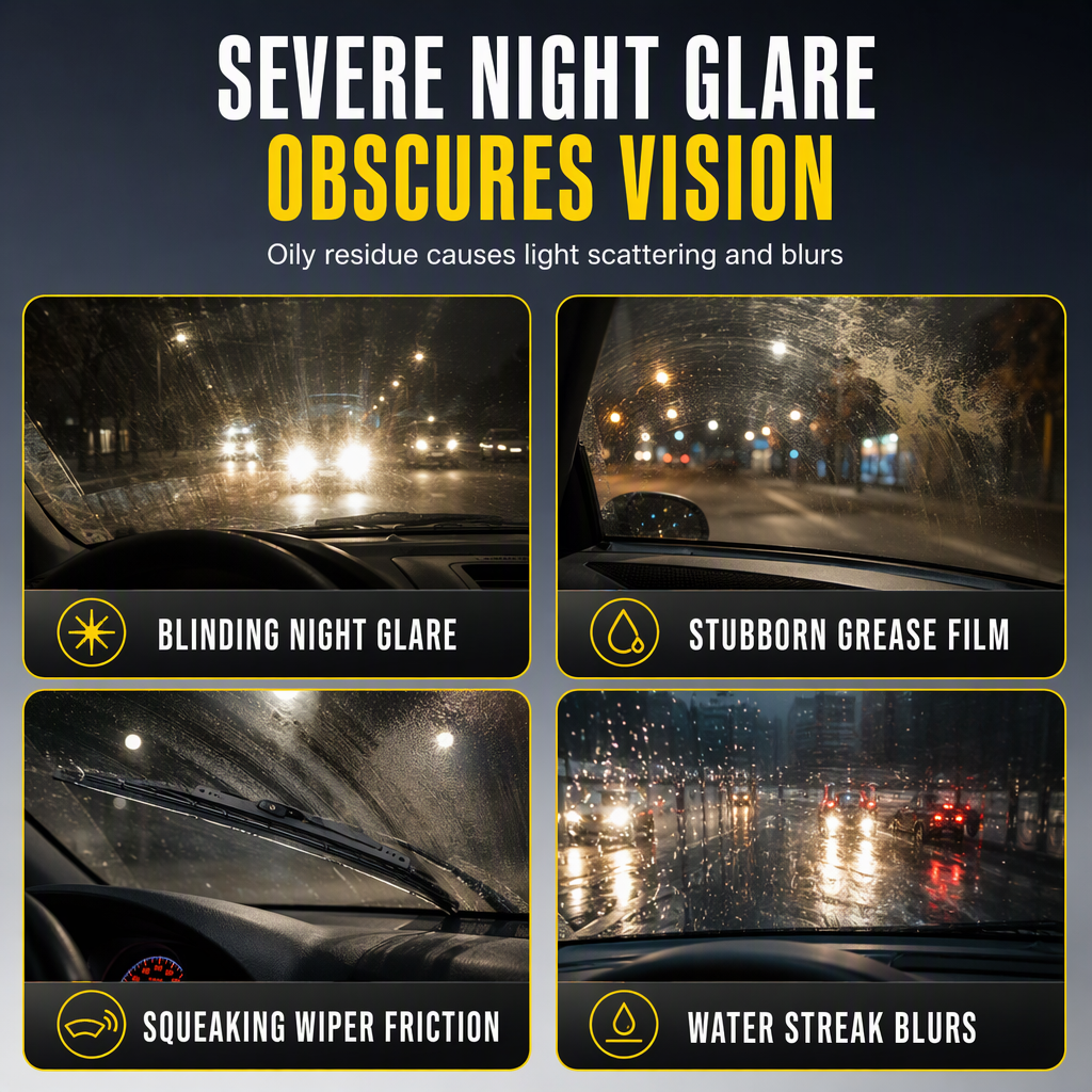 🚗Ölfilm-Entferner für Autoglas💦Effektiver Scheibenreiniger entfernt Schmutz & Insektenreste für klare Sicht