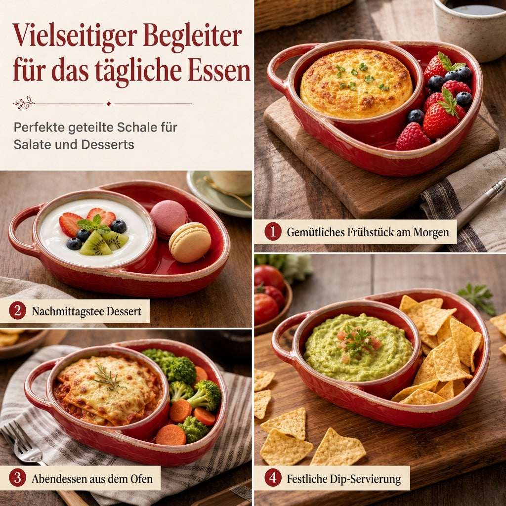 🔥50 % Rabatt🔥Retro Keramik-Auflaufform – Mit einzelnem Griff ✨