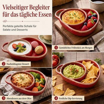 🔥50 % Rabatt🔥Retro Keramik-Auflaufform – Mit einzelnem Griff ✨