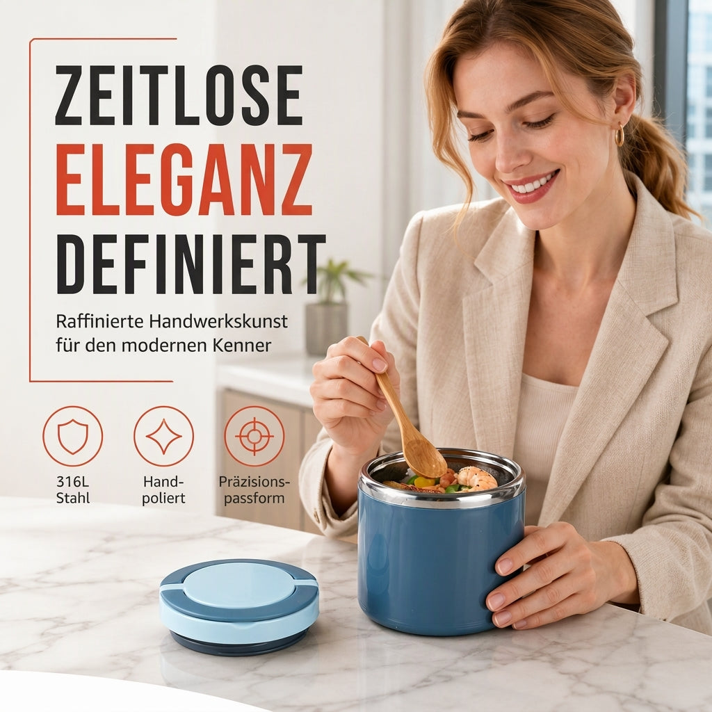 🍱 Tragbare stapelbare Edelstahl Bento Box | Isolierter Lebensmittelbehälter für Schüler & Büro
