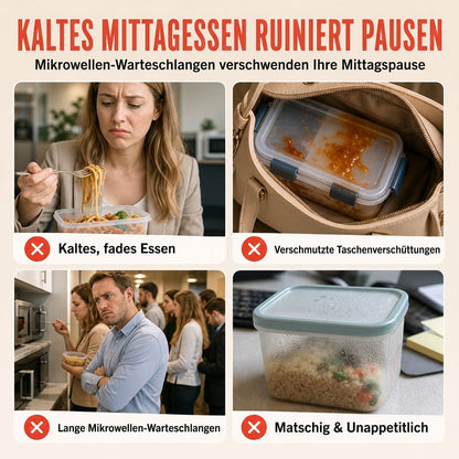 🍱 Tragbare stapelbare Edelstahl Bento Box | Isolierter Lebensmittelbehälter für Schüler & Büro