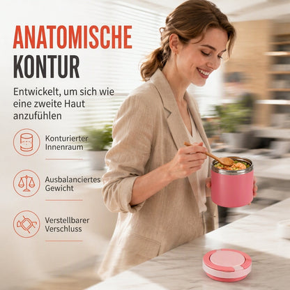 🍱 Tragbare stapelbare Edelstahl Bento Box | Isolierter Lebensmittelbehälter für Schüler & Büro