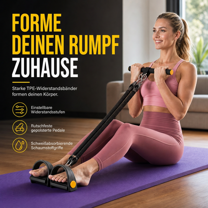 🔥50 % Rabatt🔥Multifunktionales pedalbetriebenes Widerstandsband, elastisches Zugseil für Bauchübungen, Heimtraining, Yoga und Pilates-Fitness für Männer und Frauen